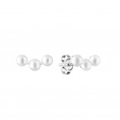 Cercei perle naturale albe si argint trilogy DiAmanti MS19403E-W-G